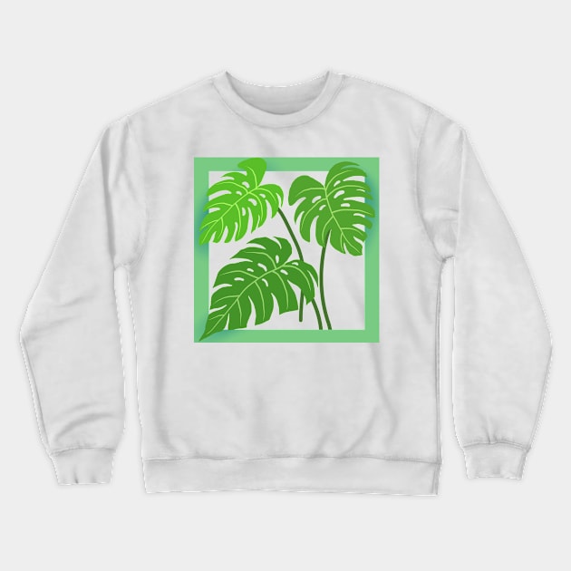 Green leaves Crewneck Sweatshirt by Orange-C